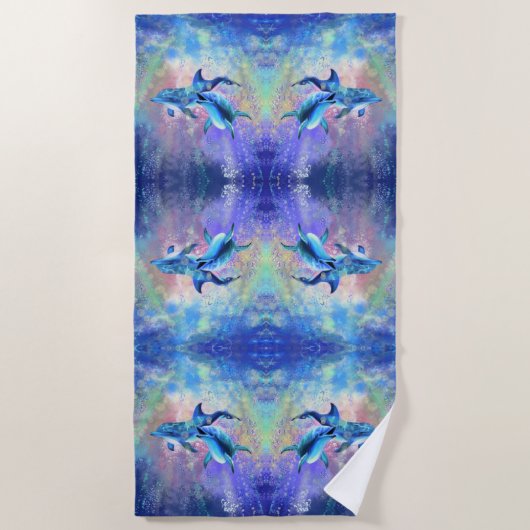 Dolphins Beach Towel Strandlaken (Voorkant)