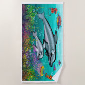 Dolphins Beach Towel Strandlaken (Voorkant)