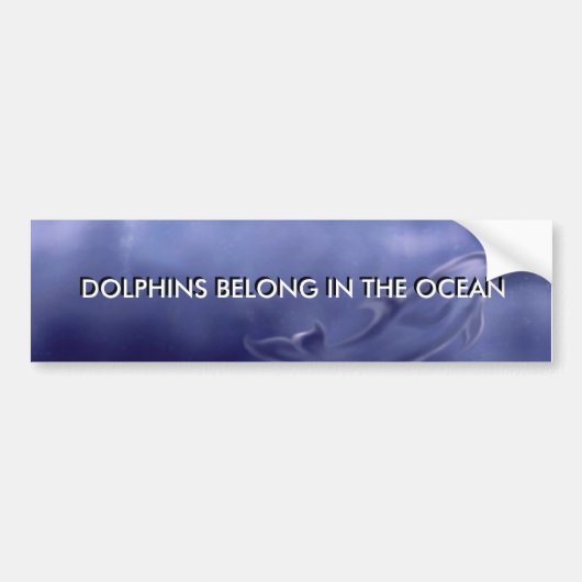 DOLPHINS BINNEN DE OCEAAN STICKER (Voorkant)