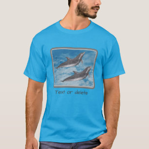 Dolphins Blue Sky White Clouds Natuur Fantasy T-shirt