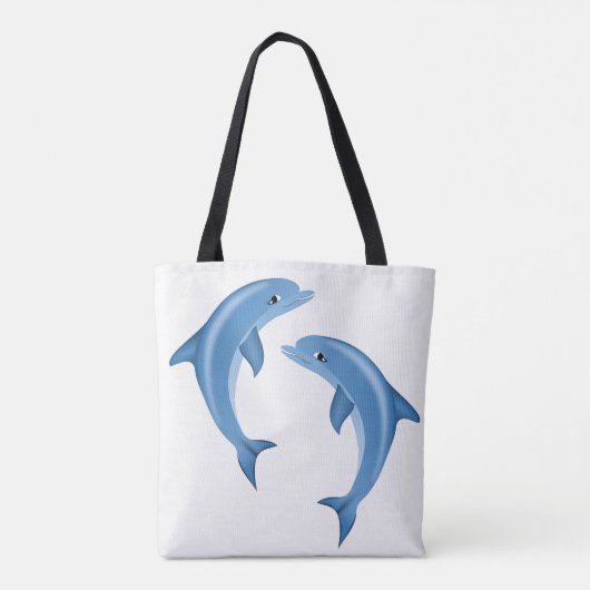 Dolphins Canvas tas (Achterkant)