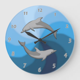 dolphins clock grote klok