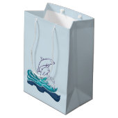 Dolphins Drawing Gift Bag Medium Cadeauzakje (Achterkant Gekanteld)