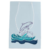 Dolphins Drawing Gift Bag Medium Cadeauzakje (Achterkant)