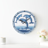 Dolphin's Embrace" - Nautisch touw Grote Klok (Huis)