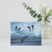 Dolphins fantasie briefkaart (Staand voorkant)