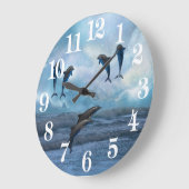 Dolphins fantasie grote klok (Hoek)