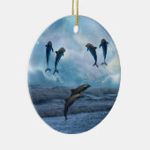 Dolphins fantasy kerstboom keramisch ornament (Rechts)