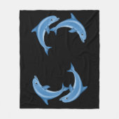 Dolphins Fleece Blanket Deken (Voorkant)