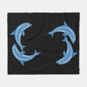 Dolphins Fleece Blanket Deken (Voorkant (Horizontaal))