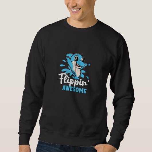 Dolphins Flippin' Awesome Zip Hoodie Trui (Voorkant)