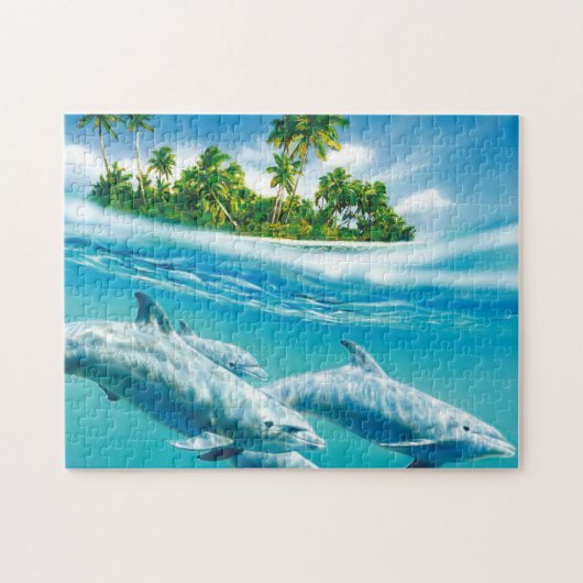 Dolphins Game Puzzle Legpuzzel (Horizontaal)
