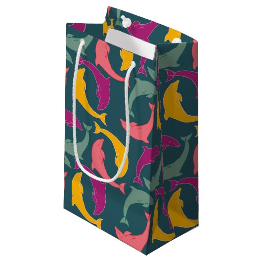 Dolphins Green Klein Cadeauzakje (Voorkant Gekanteld)