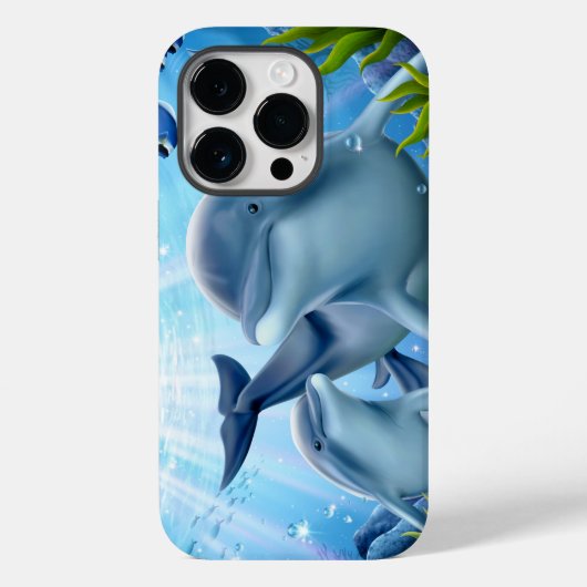 Dolphins Hoesje-Mate iPhone case (Achterkant)