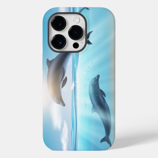 Dolphins Hoesje-Mate iPhone case (Achterkant)