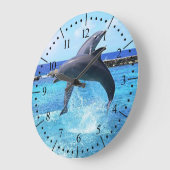 Dolphins in beautiful blue ocean grote klok (Hoek)