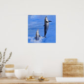 Dolphins jumping out of water poster (Keuken)