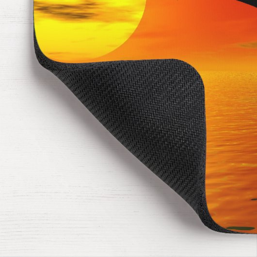 Dolphins Jumping Sunset Mousepad Muismat (Hoek)