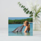 Dolphin's kus briefkaart (Staand voorkant)