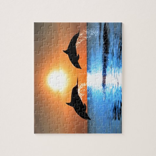 Dolphins Leaping Legpuzzel (Verticaal)