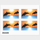 Dolphins Leaping Rechthoekige Sticker (Vel)