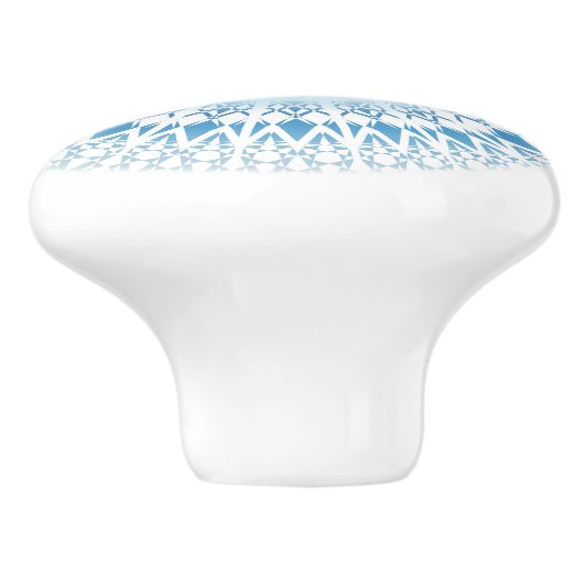 Dolphins Mandala Blue White Nautical Keramische Knop (Zijkant)