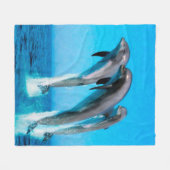 Dolphins Nautical Ocean Fleece Blanket  (Voorkant (Horizontaal))