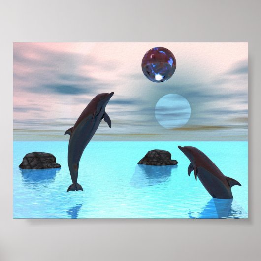 Dolphins Night Poster (Voorkant)
