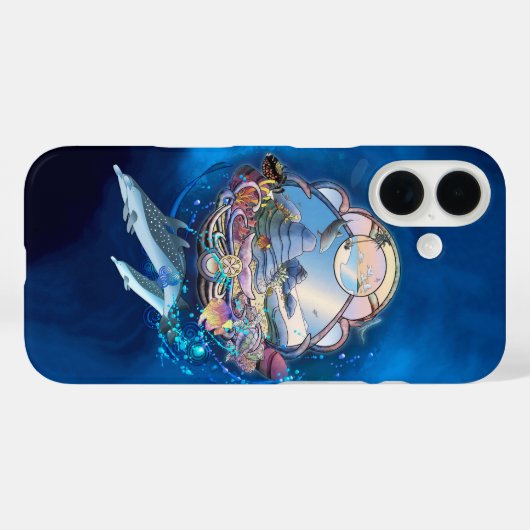 DOLPHINS ONDER DE BEACH PARTIJ Case-Mate iPhone CASE (Achterkant (horizontaal))