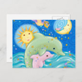 Dolphins Play Briefkaart (Voorkant / Achterkant)