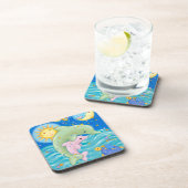 Dolphins Play Drankjes Onderzetter (Rechterzijde)