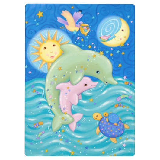 Dolphins Play Klembord (Achterkant)