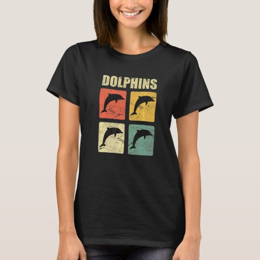 Dolphins Retro T-shirt (Voorkant)