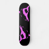 DOLPHINS Roze EN ZWART skateboard deck (Voorkant)