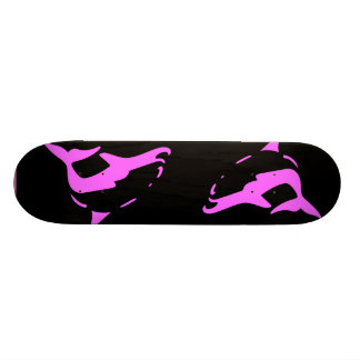 DOLPHINS Roze EN ZWART skateboard deck