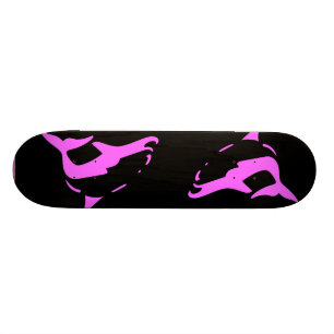 DOLPHINS Roze en ZWARTE skateboarddek Skateboard