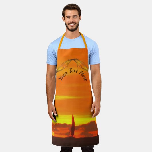 Dolphins Sailboat Sunset 1300 Schort (Gedragen)