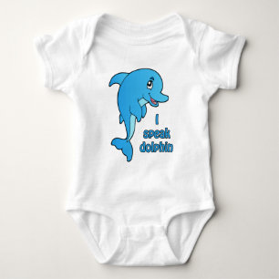 Dolphins spreken over Dolphin baby's Roze Creeper Romper