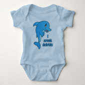 Dolphins spreken over Dolphin Blue Infants Creeper Romper (Voorkant)