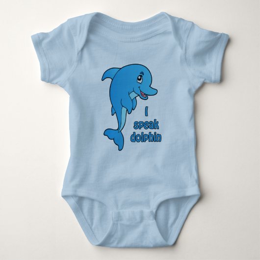 Dolphins spreken over Dolphin Blue Infants Creeper Romper (Voorkant)