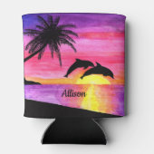 Dolphins Tropisch Paradise - Aangepast Blikjeskoeler (Achterkant)