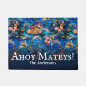 Dolphins Underwater Ahoy Matey Deurmat (Voorkant)
