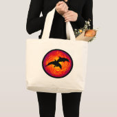 DOLPHINS VAN MAUI GROTE TOTE BAG (Voorkant (product))