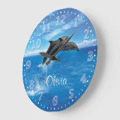 Dolphins  wandklok (Hoek)