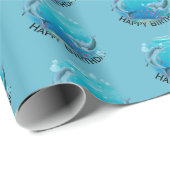 Dolphins World Birthday Cadeaupapier (Rol Hoek)
