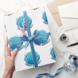 Dolphins World Birthday Cadeaupapier