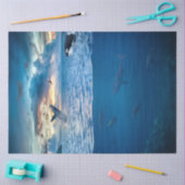 Dolphins Zee Ocean Decoupage Tissue Paper Tissuepapier (Craft)