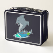 Dolpin als Surfer met Surfboard (Achterkant)