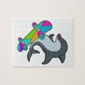 Dolpin as Skater with Skateboard Legpuzzel (Horizontaal)