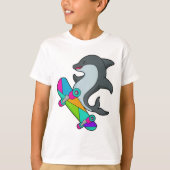 Dolpin as Skater with Skateboard T-shirt (Voorkant)
